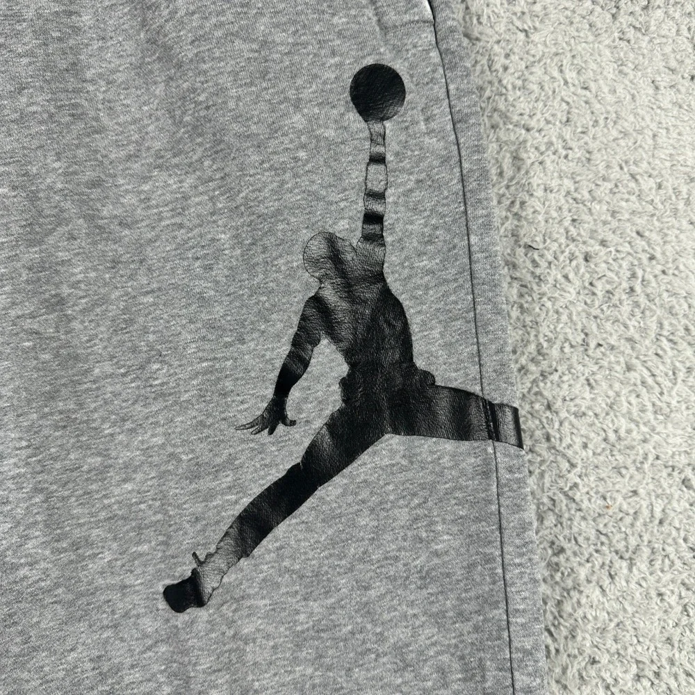 Jordan Jumpman Fleece Sweatpants Mens Large Gray Joggers Graphic‎ DA6803-091